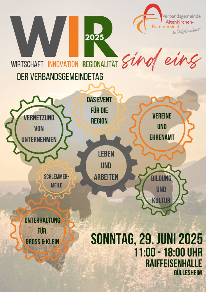 WIR2025 - Plakat zur Ankündigung eines Verbandsgemeindetages